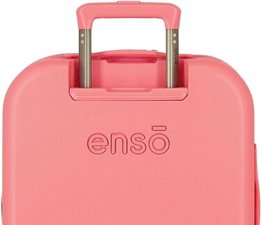 Дорожня валіза Enso Annie 40x55x20 см, жорсткий ABS, TSA-замок, 37 л, 2,74 кг, 4 подвійнi колеса, ручна поклажа, коралова, розширювана