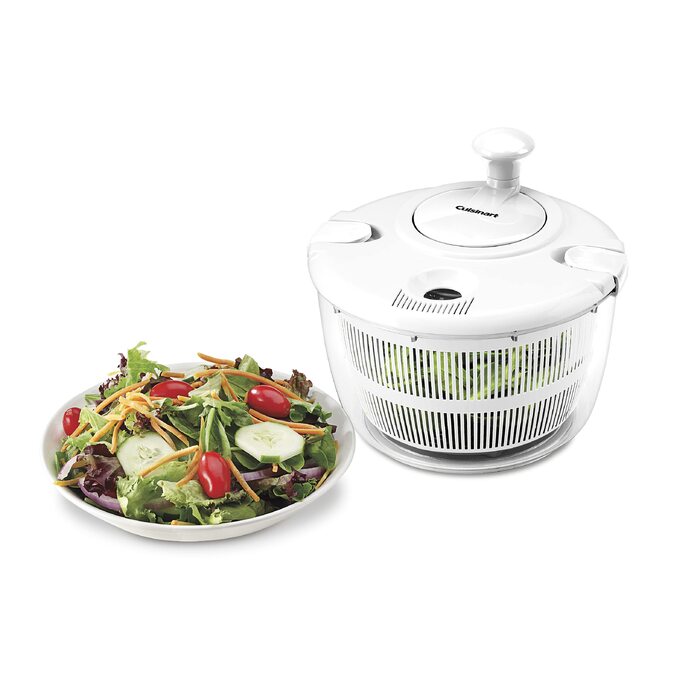 Салатниця-сушарка Cuisinart CTG-00-SAS велика 5л, біла - для миття, віджимання та сушіння салату, фруктів та овочів