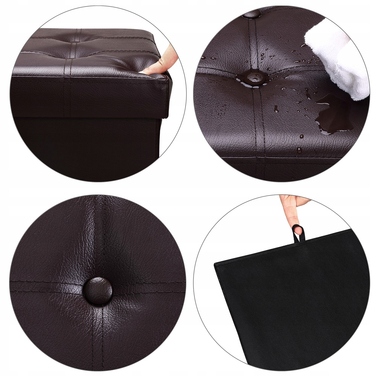Оббитий пуф Wide Decor, чорний