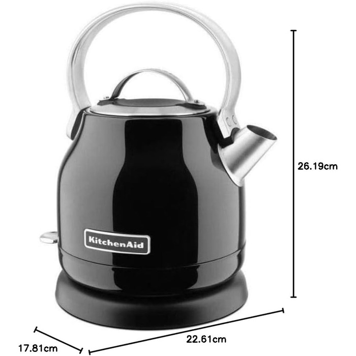 Електрочайник KitchenAid 5KEK1222EOB, 1.25 л, онікс чорний