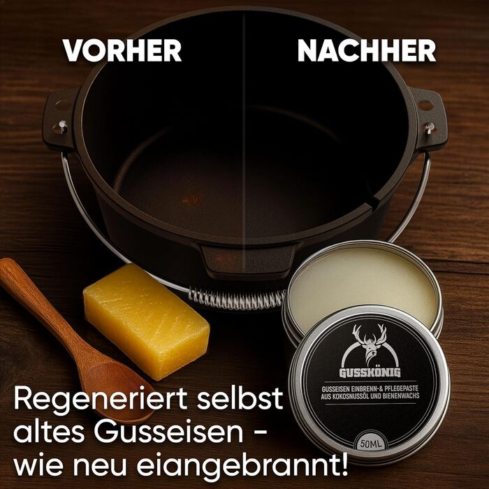 Набір чавунного посуду GUSSKÖNIG Dutch Oven (11 предметів) — передзагартований чавунний казан, сковорода, гриль-казан, підставка, шкіряні рукавички та аксесуари, Small Set, чорний