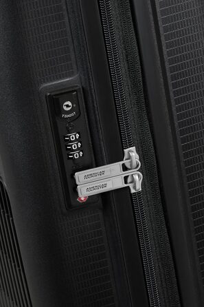 Валіза American Tourister Aerostep Spinner S, розширювана, 55 см, 36/40 л, чорна, ручна поклажа