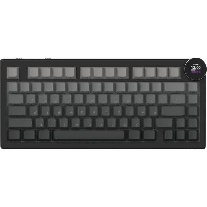 Бездротова механічна клавіатура Ajazz AK820 V2 White Peach Switch (AK820-V2-WP-S-BG)