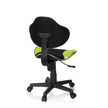 Дитяче крісло для письмового столу KIDDY GTI-2, тканина, чорний/зелений, hjh OFFICE