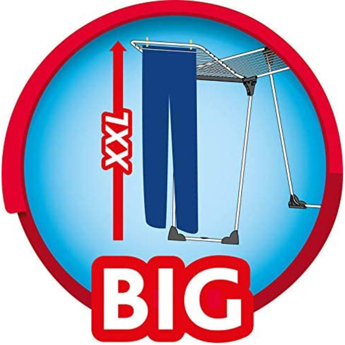 Сушарка для білизни Vileda Magnum XXL з крилами, 24 м, мобільна на колесах, 1,28 м, біла