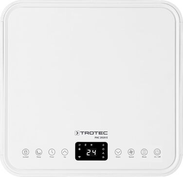 Trotec PAC 2020 E WiFi: Мобільний кондиціонер 3-в-1 (охолодження, вентилятор, осушувач) - 2 кВт/7000 BTU, до 26 м²/65 м³, з WiFi