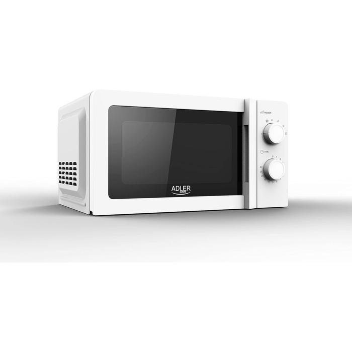 Мікрохвильова піч Adler AD 6205, 700 Вт, 20 л, біла