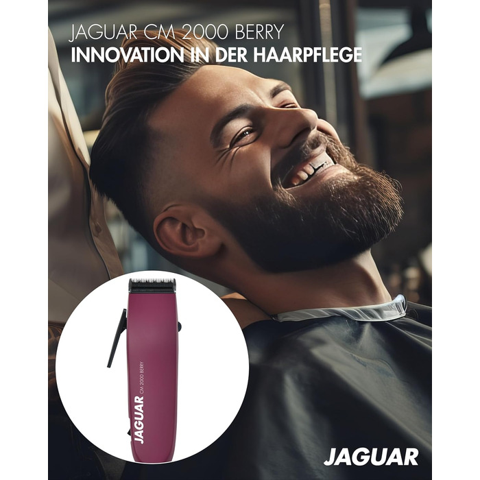 Професійна машинка для стрижки волосся JAGUAR CM 2000 Berry з насадками, для мережі