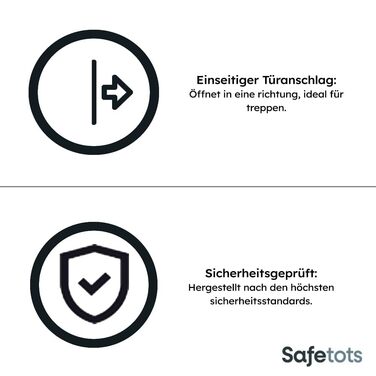 Захисні сходи для дітей Safetots Druckmontage самозакривні, сірі (132.6-139.6 см) - безпечний бар'єр для малюків
