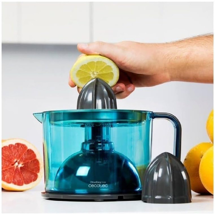 CitrusEasy Cecotec - Електрична соковижималка для цитрусових, 1 л, нержавіюча сталь, срібляста, BPA-free