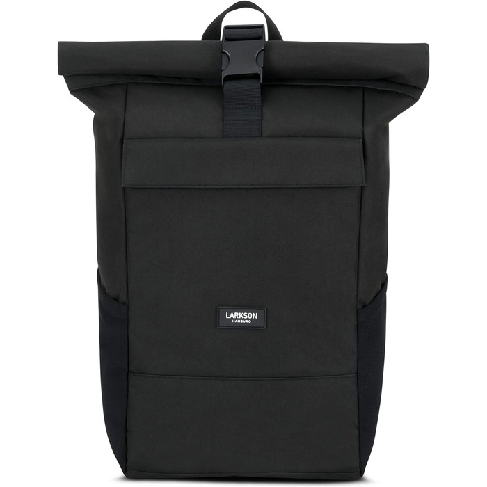 Рюкзак LARKSON Rolltop з відділенням для ноутбука, водостійкий, універсальний, чорний, для жінок і чоловіків, для університету, роботи, велосипеда, подорожей