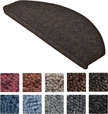 Килимки для сходів Beautissu XXL ProStair, 15 шт, 65x28 см, самоклеючі, протиковзкі, темно-коричневі, для захисту сходинок