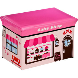 Дитяча коробка-сидіння Premier Housewares у формі кондитерської, МДФ, ПВХ, рожева, 49x31x33 см