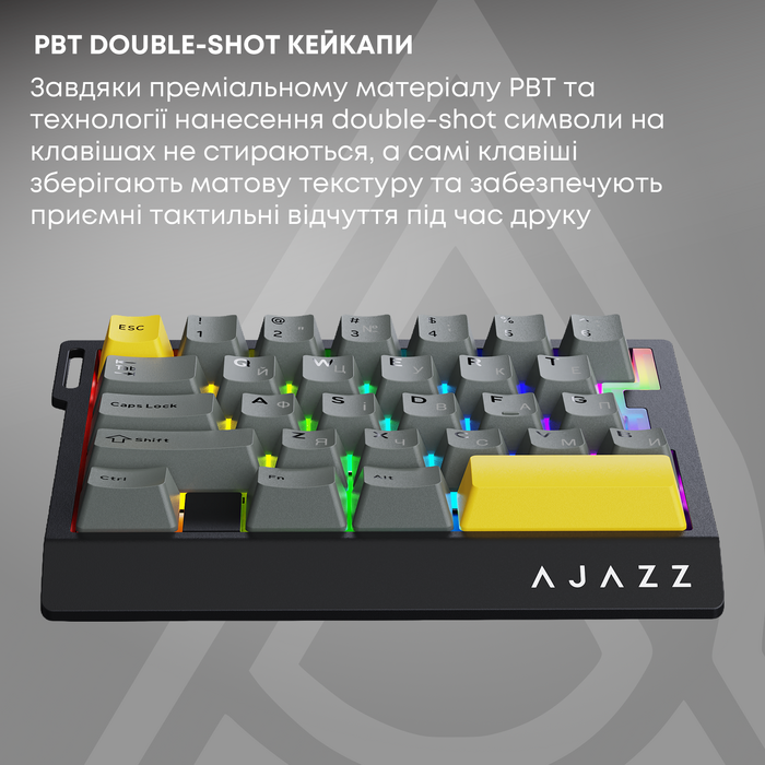 Дротова магнітна клавіатура Ajazz AK029 Ice lsland Magnetic Switch (AK029-I-WB)