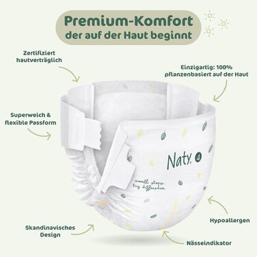 Екологічні підгузки для немовлят Naty BioEmbrace, розмір 4 (7–18 кг), 88 шт