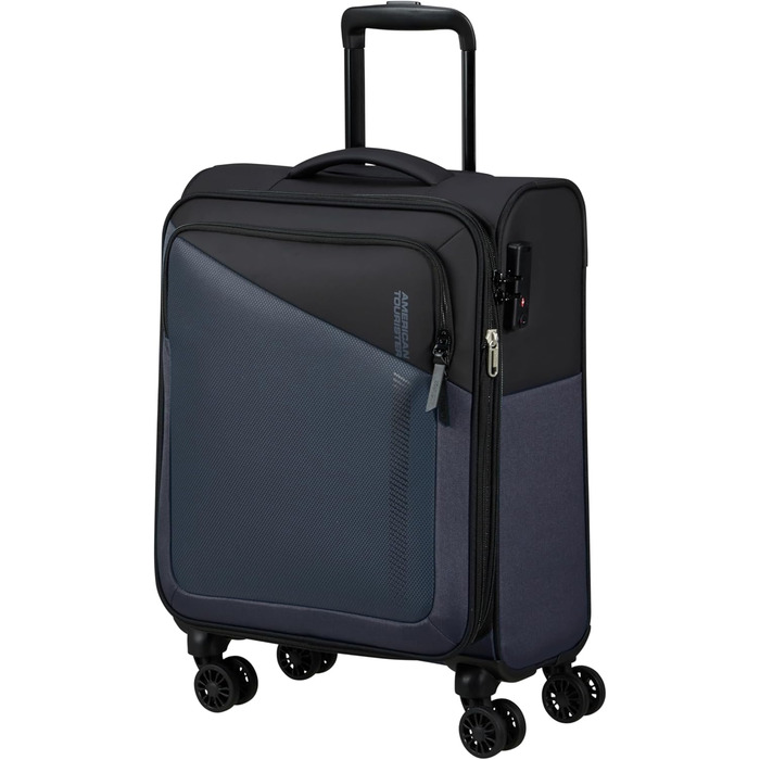 Валіза American Tourister Daring Dash Spinner L, розширювана, 77 см, 107/117 л, чорна/сіра