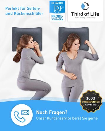 Подушка для шиї MATAR Quickdry: ортопедична піна Memory Foam, швидковисихаючий чохол, для сну на боку та спині, антрацит