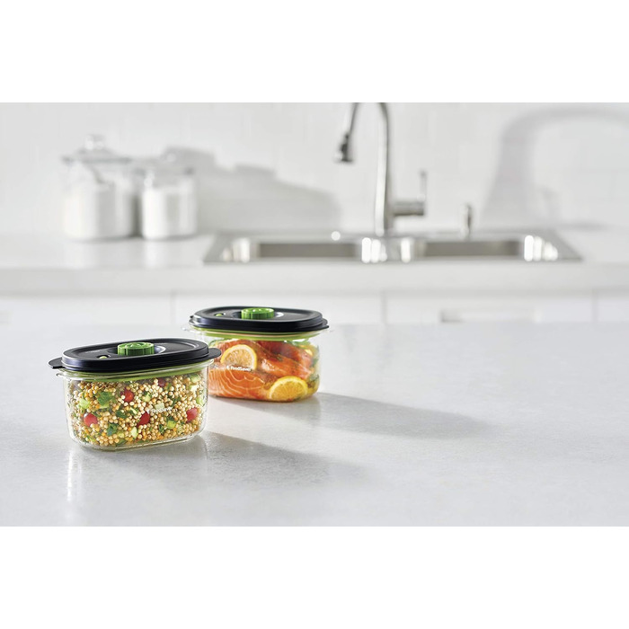 Набір вакуумних контейнерів FoodSaver Preserve & Marinate для вакууматорів, герметичні та без BPA, 1.2 л, 3 шт.