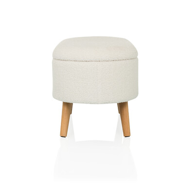Пуф STORIANO 82x41x44 см, 1 відділення, білий, hjh LIVING