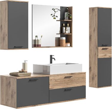 Дзеркало для ванної xonox.home Mason з полицею, 79x73x14 см