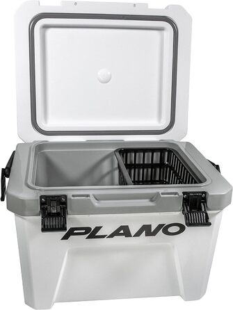 Термоконтейнер Plano Frost 21 л з кошиком, білий/чорний, ізоляційний бокс для льоду для кемпінгу, риболовлі, пікніка