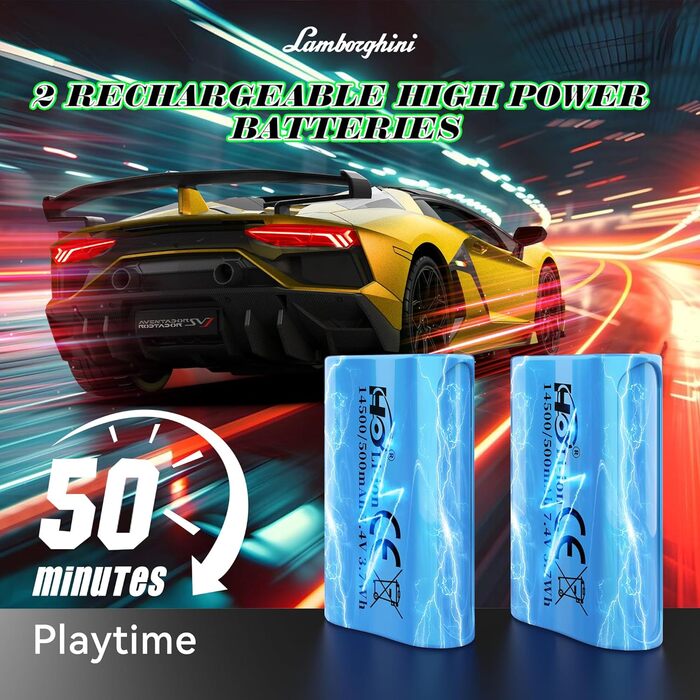 Радіокерований автомобіль Lamborghini 2.4GHz, офіційна ліцензія, жовтий колір - іграшка для хлопчиків та дівчаток, подарунок на день народження