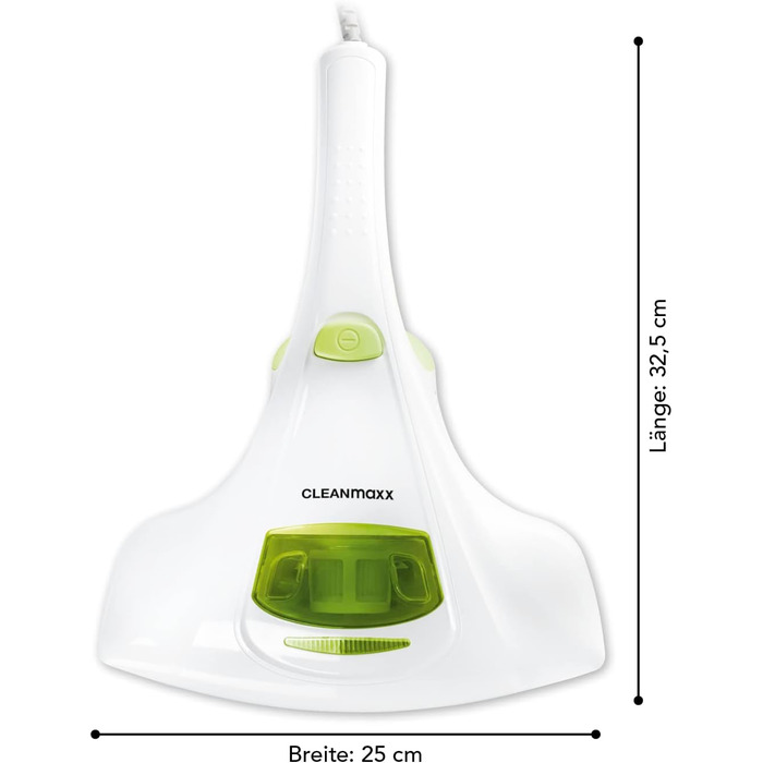 Ручний пилосос CLEANmaxx проти пилових кліщів з UV-C, до 99% знищення, без хімії, для матраців, алергіків