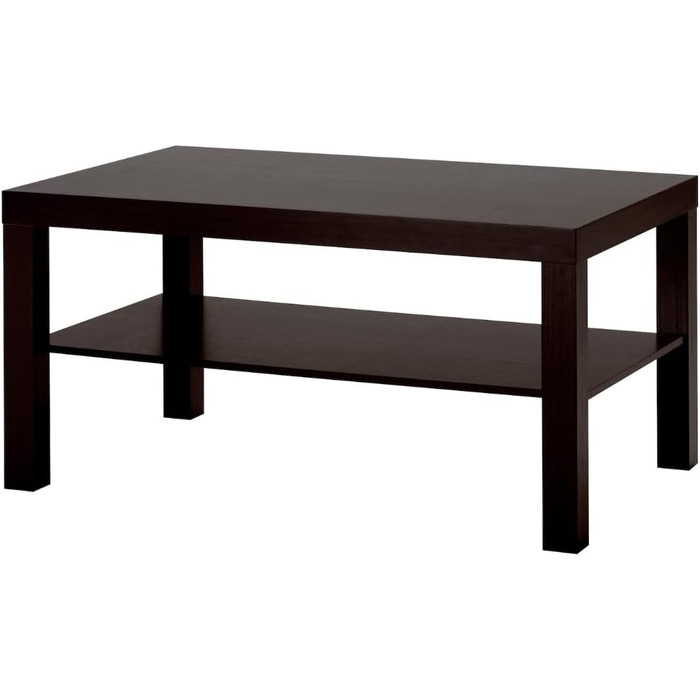 Журнальний стіл IKEA Lack чорний/коричневий 90x55 см, дерев'яний, для вітальні