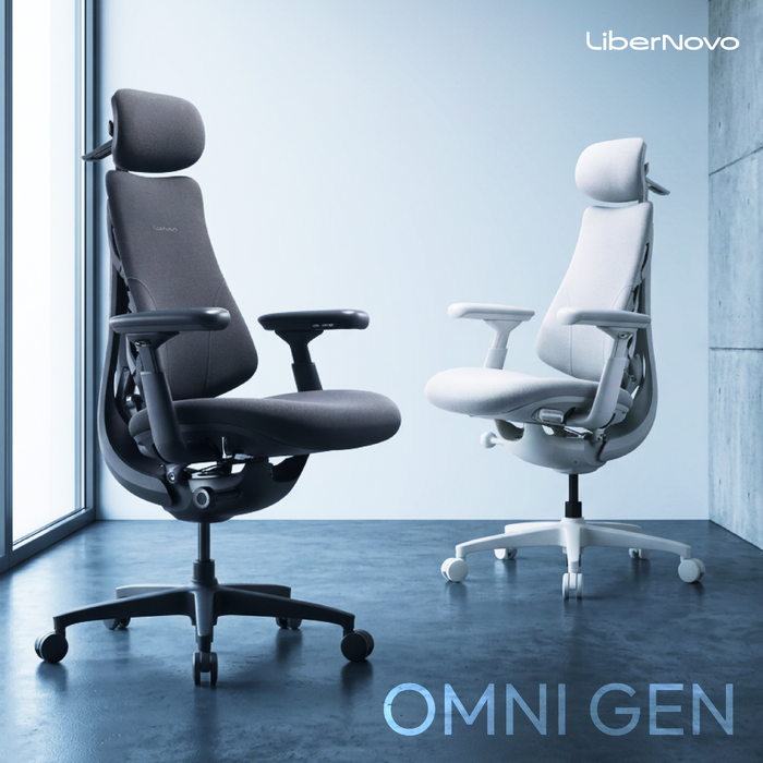 Крісло офісне ергономічне LiberNovo Omni Gen Glacier 48 см