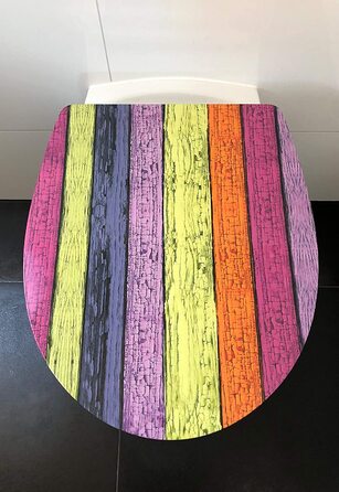 Кришка для унітазу ADOB Design, кольорова, з мікроліфтом, знімна для очищення