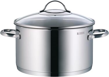 Каструля WMF Provence Plus 16 см зі скляною кришкою, 2 л, сталь Cromargan, для індукційних плит