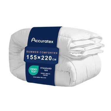 Зимова ковдра ACCURATEX з гіпоалергенним наповнювачем (заміна пуху), 450 г/м², 155×220 см, всесезонна