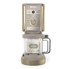 Ninja CREAMi Deluxe NC502EUSTGD – Морожениця, сорбетороб, шейкер для смузі та замороженого йогурту (2 контейнери, 10 функцій, золотий)
