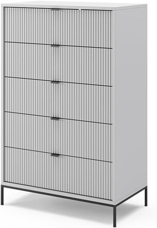 Комод Vicco Eliza сірий 76x120 см, 5 шухляд, ДСП