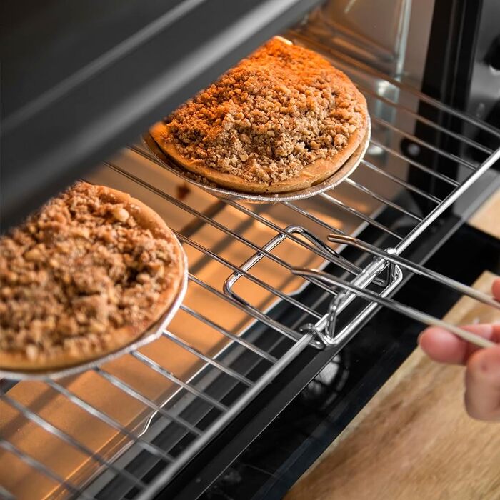 Електрична піч Cecotec Bake&Toast 2300 Black, 23 л, 1500 Вт, до 230°C, 3 режими (гриль, під-нагрів, комбінований), скляна дверцята, таймер 60 хв, піддон для крихт. Чорний колір