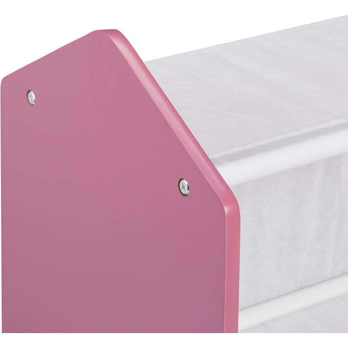 Дитяча полиця Relaxdays з 6 коробками для зберігання, 66x63x30 см, яскравий ігровий органайзер для іграшок у дитячу кімнату для дівчаток