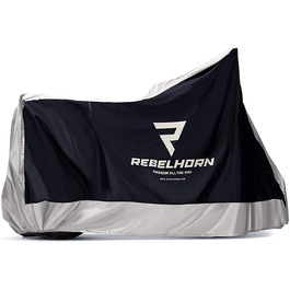 Чохол для мотоцикла REBELHORN Cover II XL, поліестер, антивандальний, з отворами для замка, гумка, чорний
