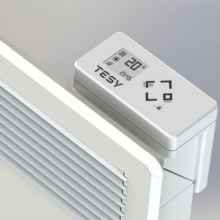 Електричний обігрівач-конвектор настінний з LED-дисплеєм, Wi-Fi та Cloud керуванням, 1500 Вт