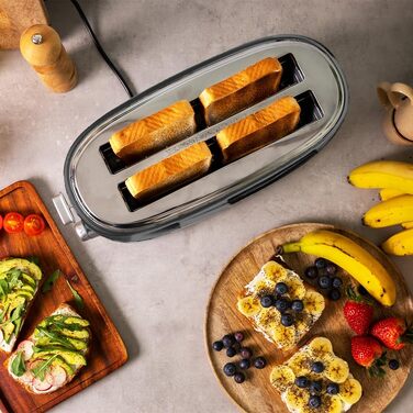 Тостер Cecotec Toast&Taste 1600 Retro Double – 4 слоти, нержавіюча сталь, 1630 Вт, регульована потужність, з підносом для крихт