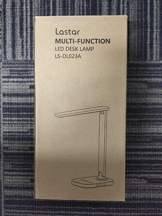 Світлодіодна настільна лампа LASTAR з бездротовою зарядкою, USB-портом, сенсорним керуванням, 5 режимами кольору, захистом для очей, пам’яттю та 5 рівнями яскравості, сучасна чорна