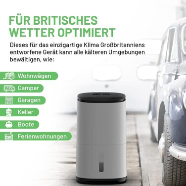 Meaco Arete® Two 25L: Повітряний осушувач та очищувач з HEPA-фільтром H13, Wi-Fi, інтелектуальні режими (сушка білизни, енергозбереження, тихий режим), 5 років гарантії