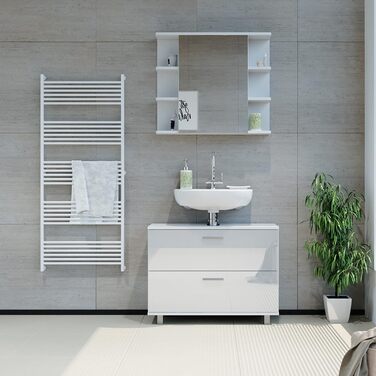 Тумба під умивальник Vicco Ilias, білий глянець, 80.2x60.8 см