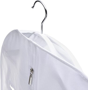 Дихаючий чохол для одягу Hangerworld 100 см, білий, з отвором для транспортування, набір 3 шт.