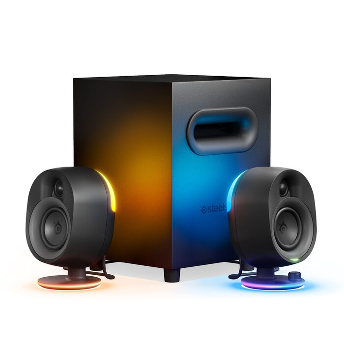 SteelSeries Arena 7 - 2.1-канальна акустична система для геймінгу з RGB підсвічуванням, чорна