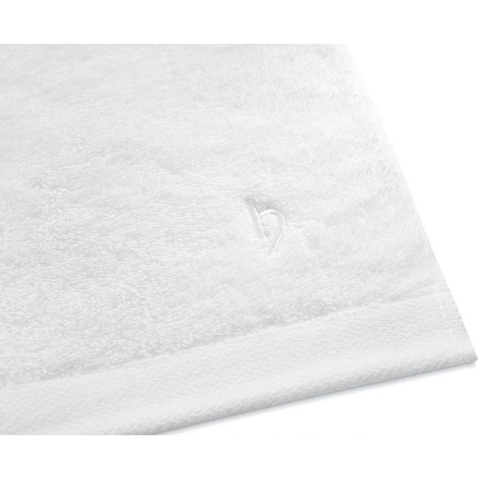 Рушники для рук Herzbach Home Premium 50x100 см, 2 шт, білі, 100% натуральна бавовна, м'які, високоякісні, дуже поглинаючі