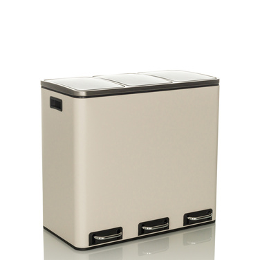 Збірник відходів / Система сортування відходів CLEAN IX 54L (3x18L) Сталь бежева hjh ОФІС