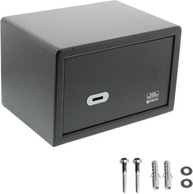 Сейф Burg-Wächter PointSafe P 1 S з двома ключами, для меблів, чорний, 180x280x200 мм, монтаж на стіну та підлогу