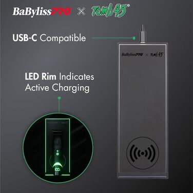 Машинка для стрижки волосся BaBylissPRO x Tomb45 чоловіча, акумуляторна, з індуктивною зарядкою