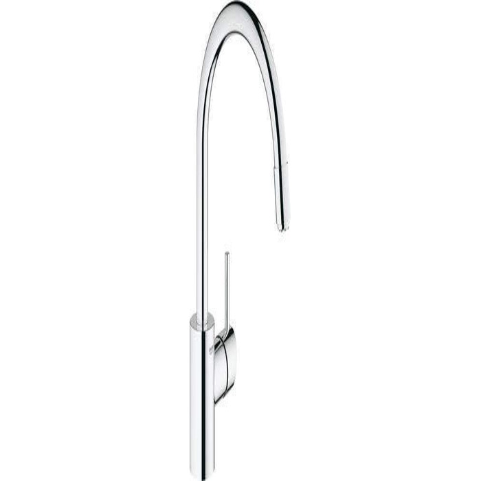 Змішувач кухонний GROHE Concetto з висувним душем, поворотний на 360°, хром (31483002) - економія води
