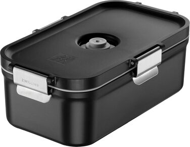 Вакуумний ланчбокс Zwilling Fresh & Save з набором столових приборів із нержавіючої сталі, ударостійкий, чорний